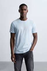 Men’s Tomato Store Embossed Logo Tee Tonal Front Detail Subtle Raised Text