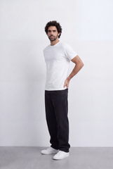 Men’s Tomato Store Essential Crew Neck Tee Clean Solid Surface Minimal Everyday Design Relaxed Comfort Fit