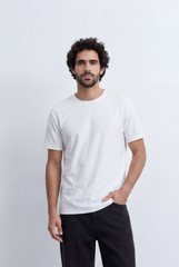 Men’s Tomato Store Essential Crew Neck Tee Clean Solid Surface Minimal Everyday Design Relaxed Comfort Fit