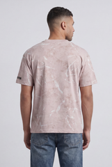 Men’s Tomato Store Graphic T-Shirt Abstract Marble Wash Minimal Typography Details Relaxed Fit