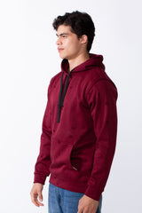 Men's Zip-Up Front Pockets Slim Fit Everyday Wear Casual Design Hood Sweatshirt