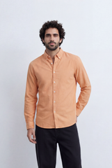 Men’s Tomato Store Oxford Style Shirt Button Down Collar Clean Front Slim Fit Tailored
