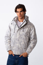 Men's Tie Dye Full Zipper Hooded Waterproof Jacket