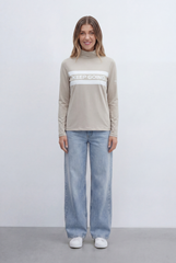 Women’s Tomato Store Details Mock Neck Design Motivational Front Print