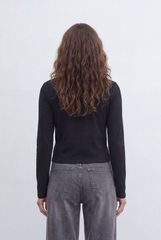Women’s Tomato Store Fitted Long Sleeve Top Minimal Script Graphic Sleek T-Shirt