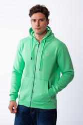 Men's Zip-Up Side Pockets Long Sleeves Practical Everyday Wear Hood Slim Fit Sweatshirt