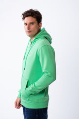 Men's Zip-Up Side Pockets Long Sleeves Practical Everyday Wear Hood Slim Fit Sweatshirt