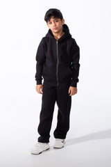 Boy's Tracksuit Front Zipper Split Pockets Stylish Cozy Everyday Look Oversize Outfit