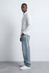 Men’s Tomato Store Tailored Regular Fit Long Sleeve Breathable Fabric Linen Blend Shirt