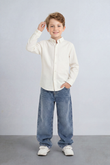Boy's Tomato Store Button Down Shirt Classic Collar Design Long Sleeve