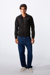Men's Velvet Slim Fit Full Zip Tie Dye Long Sleeve Jacket