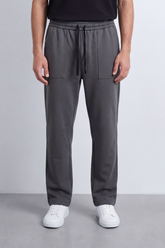 Men's Tomato Store Soft Twill Cargo Jogger Sweatpants Patch Pocket Detail Elastic Drawstring Wide Leg