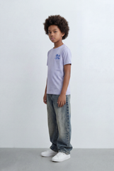 Boy's Tomato Store T-Shirt Raised Text Graphic Detail Bold Typography