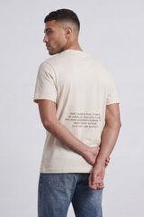 Men’s Tomato Store Safe Play Regular Fit T-Shirt Multi Placement Front Graphics Mixing Target Emblem Quote Text Vertical Symbol