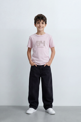 Boy's Tomato Store Graphic T-Shirt Textured 94 Front Artwork Classic Crew Neck Short Sleeves