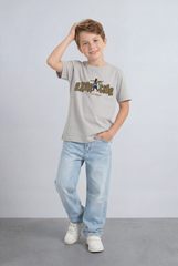 Boy's Tomato Store Graphic Tee Exercise Typography Print Cartoon Character Artwork