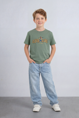 Boy's Tomato Store Graphic Tee Exercise Typography Print Cartoon Character Artwork