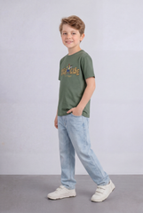 Boy's Tomato Store Graphic Tee Exercise Typography Print Cartoon Character Artwork