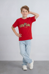 Boy's Tomato Store Graphic Tee Exercise Typography Print Cartoon Character Artwork