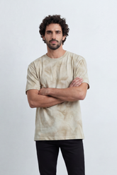 Men’s Tomato Store Sandstorm Fade T-Shirt With Allover Mineral Wash Texture Tonal Cloudy Surface Subtle Distress Marks Relaxed fit