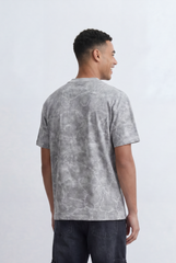 Men’s Tomato Store Washed T-Shirt All Over Cloud Wash Effect Clean Minimal Design