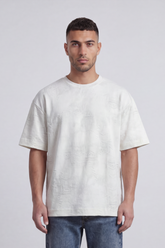 Men’s Tomato Store Trace Fade T-Shirt With Tonal Distressed Scratch Texture Allover Placement Soft Washed Surface Oversized