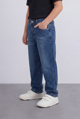 Boy's Tomato Store Boyfriend Denim Pants Mid Rise Flow Washed Vintage Finish