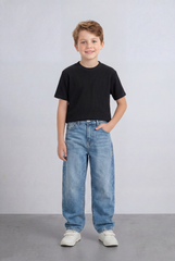 Boy's Tomato Store Boyfriend Denim Pants Mid Rise Flow Washed Vintage Finish