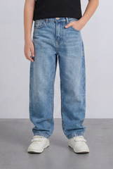 Boy's Tomato Store Boyfriend Denim Pants Mid Rise Flow Washed Vintage Finish
