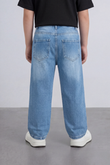 Boy's Tomato Store Boyfriend Denim Pants Mid Rise Flow Washed Vintage Finish