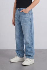 Boy's Tomato Store Boyfriend Denim Pants Mid Rise Flow Washed Vintage Finish