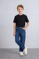 Boy's Tomato Store Boyfriend Denim Pants Mid Rise Flow Washed Vintage Finish