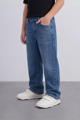 Boy's Tomato Store Boyfriend Denim Pants Mid Rise Flow Washed Vintage Finish