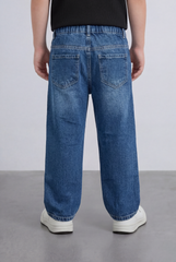 Boy's Tomato Store Boyfriend Denim Pants Mid Rise Flow Washed Vintage Finish