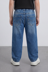 Boy's Tomato Store Boyfriend Denim Pants Mid Rise Flow Washed Vintage Finish