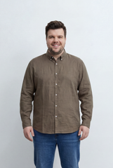 Men’s Tomato Store Big Size Button Down Shirt With Relaxed Fit Classic Collar Design