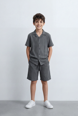 Boy’s Tomato Store Matching Set Featuring Textured Resort Regular Fit Outfit