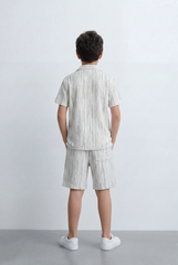Boy’s Tomato Store Matching Set Featuring Textured Resort Regular Fit Outfit