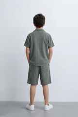 Boy’s Tomato Store Matching Set Featuring Textured Resort Regular Fit Outfit