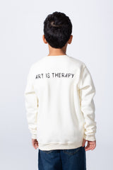 Boy’s Art Print Slim Fit Crew Neck Long Sleeves Sweatshirt
