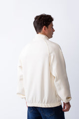 Men's Long Sleeves Full Zip Side Pockets High Collar Elasticated Waistband Slim Fit For Casual Look Sweatshirt