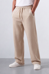 Men’s Tomato Store Soft Flow Sweatpants Smooth Brushed Texture Elastic Drawcord Waist Side Pockets Back Patch Pockets