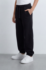 Boy's Tomato Store Cloud Jogger Sweatpants Plain Washed Surface With Soft Brushed Texture Relaxed Tapered Shape Elastic Waist Oversize