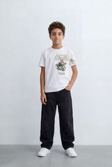 Boy's Tomato Store Artistic Graphic T-Shirt Confidence Typography Print Abstract Character Detail