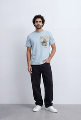 Men’s Tomato Store Artistic Graphic T-Shirt Confidence Typography Print Abstract Character Detail