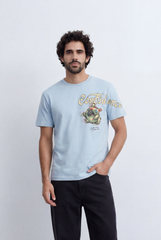 Men’s Tomato Store Artistic Graphic T-Shirt Confidence Typography Print Abstract Character Detail