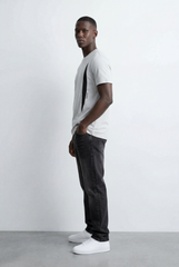 Men’s Tomato Store Vertical Contrast Panel Classic Crew Neckline Bold Design Details T-Shirt