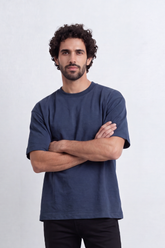 Men’s Tomato Store Core Drift T-Shirt Subtle Slub Texture Runs Through The Plain Body Oversized Street