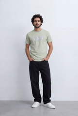 Men’s Tomato Store Numeric Graphic T-Shirt Raised Number Front Artwork Textured Patch Detail