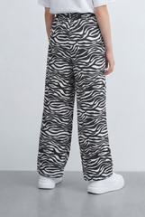 Girl's Tomato Store Leopard Print Pants All Over Animal Pattern Elastic Waist Wide leg Pants